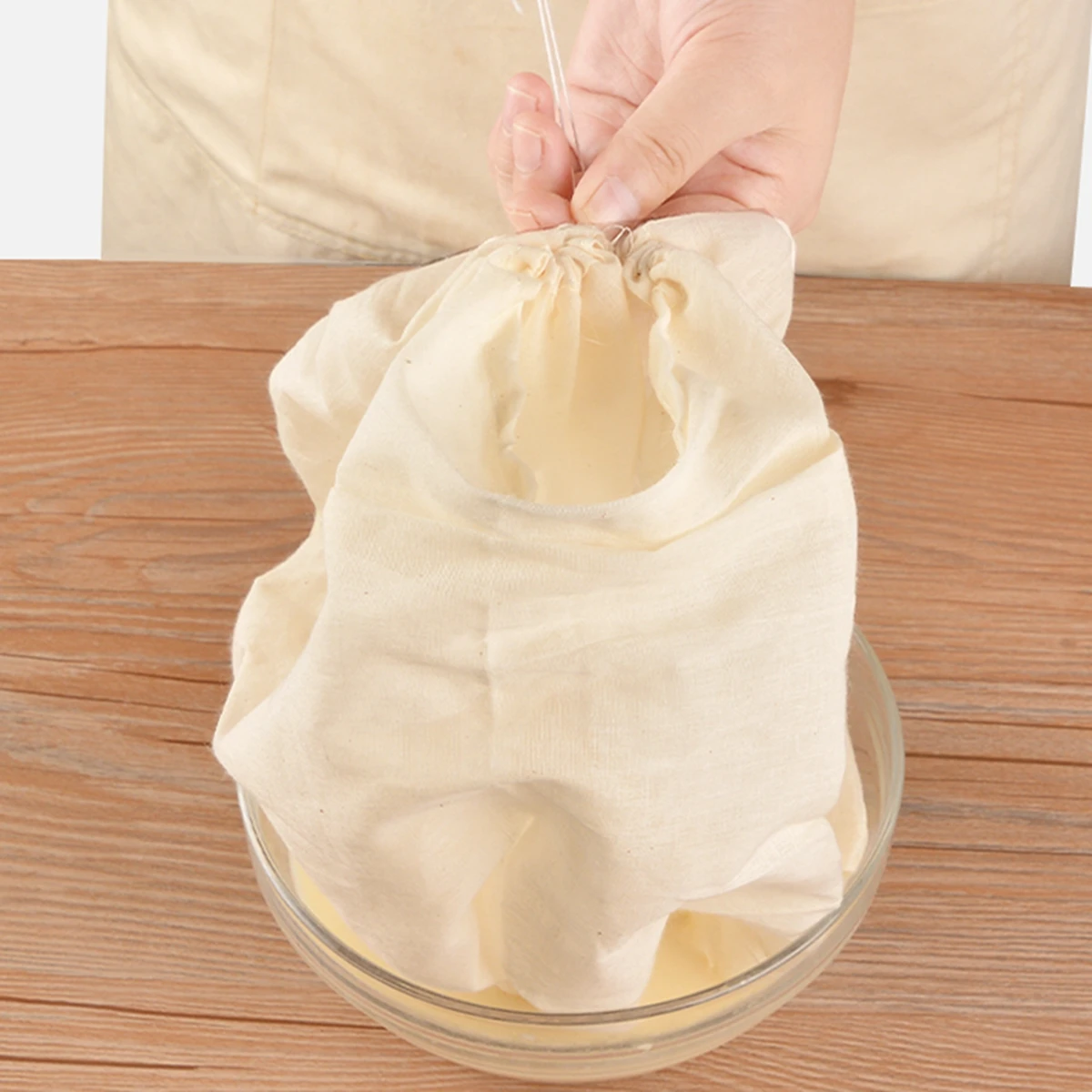 Description Picture 4 of itemCheesecloth Bags for Straining Food Yogurt Filter Strainers Bag Unbleached Cotton Cheese Clothes Bag Filter for Nut Milk Coffee