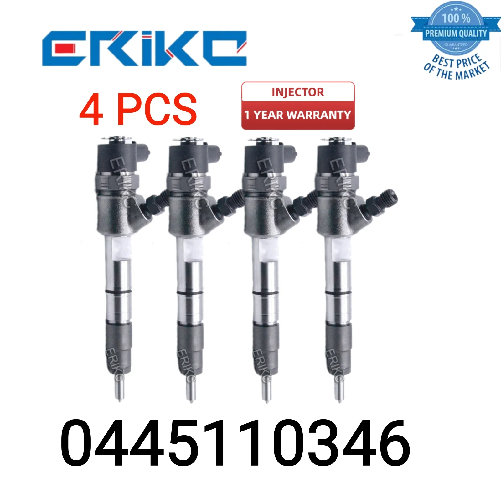 

4 PCS 0445110346 Original Electronic Fuel Injection 0 445 110 346 Diesel Common Rail Injector 0445 110 346 for QUANCHAI