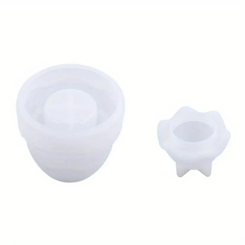 1 Set DIY Christmas Snowman Crystal Epoxy Resin Mold Christmas Tree Storage Jar Bottle Silicone Mold