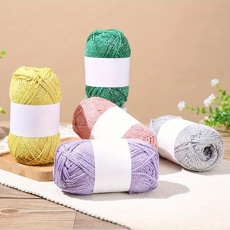 3.52oz Colorful Shiny Thread, Colorful Shiny Thread, Medium Thick Thread, Knitted Sweaters, Vests, Cushions And Other Crafts 6