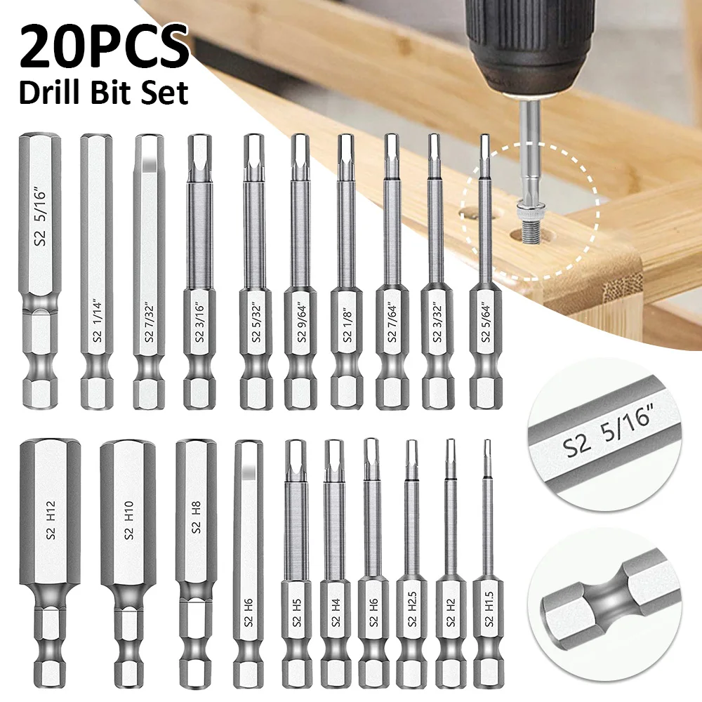 12 Mm Sechskant-Bohrer-Bit-Set, 5-tlg., Aus S2-Stahl – Für Akku- & Handschrauber, 75 Mm Lang