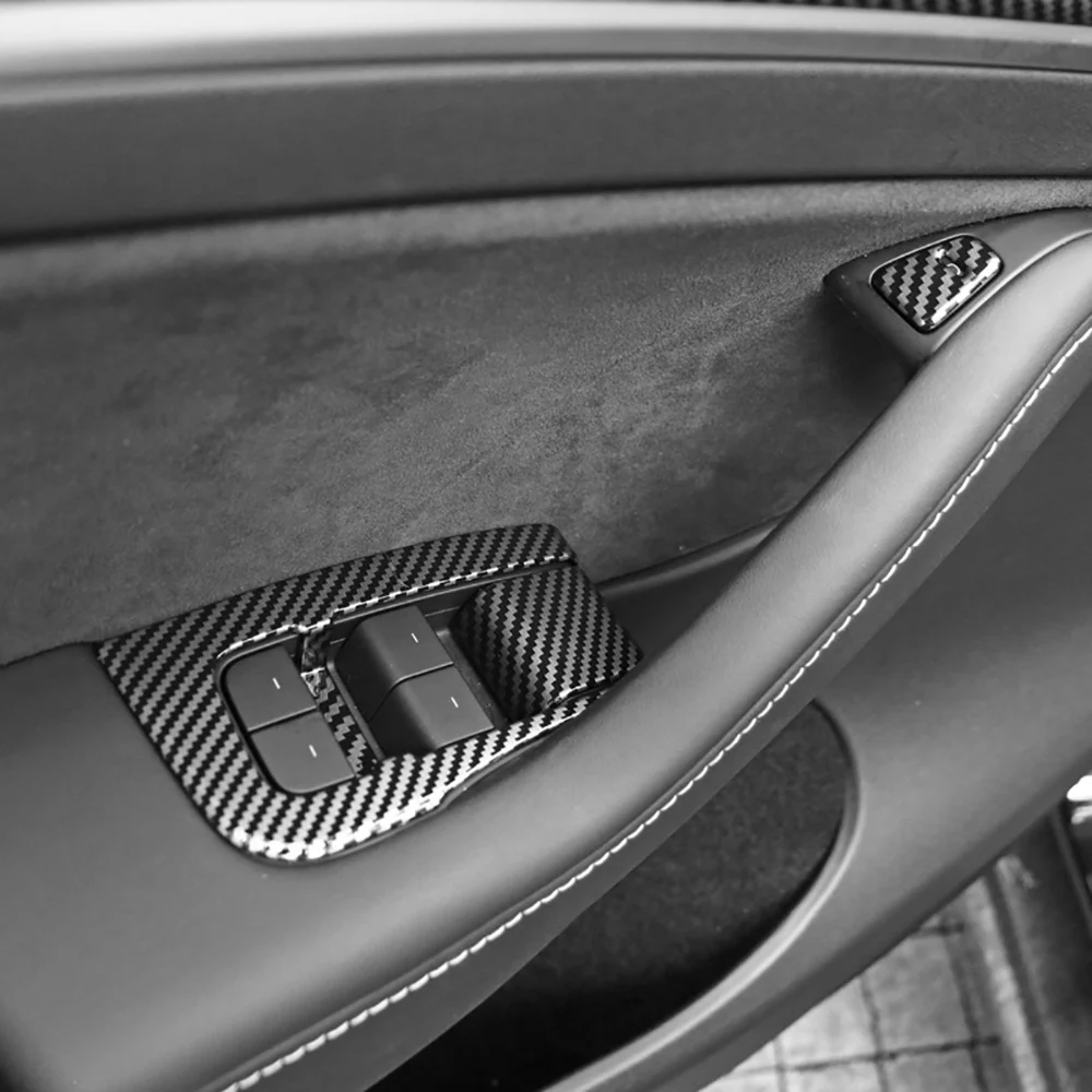 

14 шт., наклейки на стеклоподъемник автомобиля Tesla Model 3 Y 2017-2022