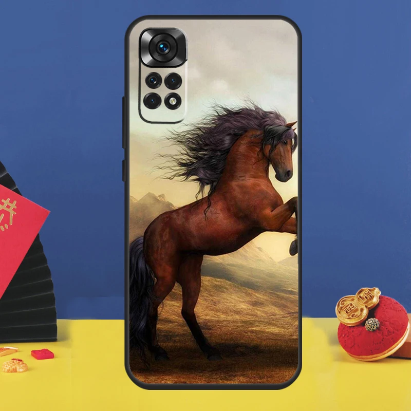 Cokitec Cover TPU Per Xiaomi Redmi Note 11/11S – Design Cavallo Con Cristalli (Francia)