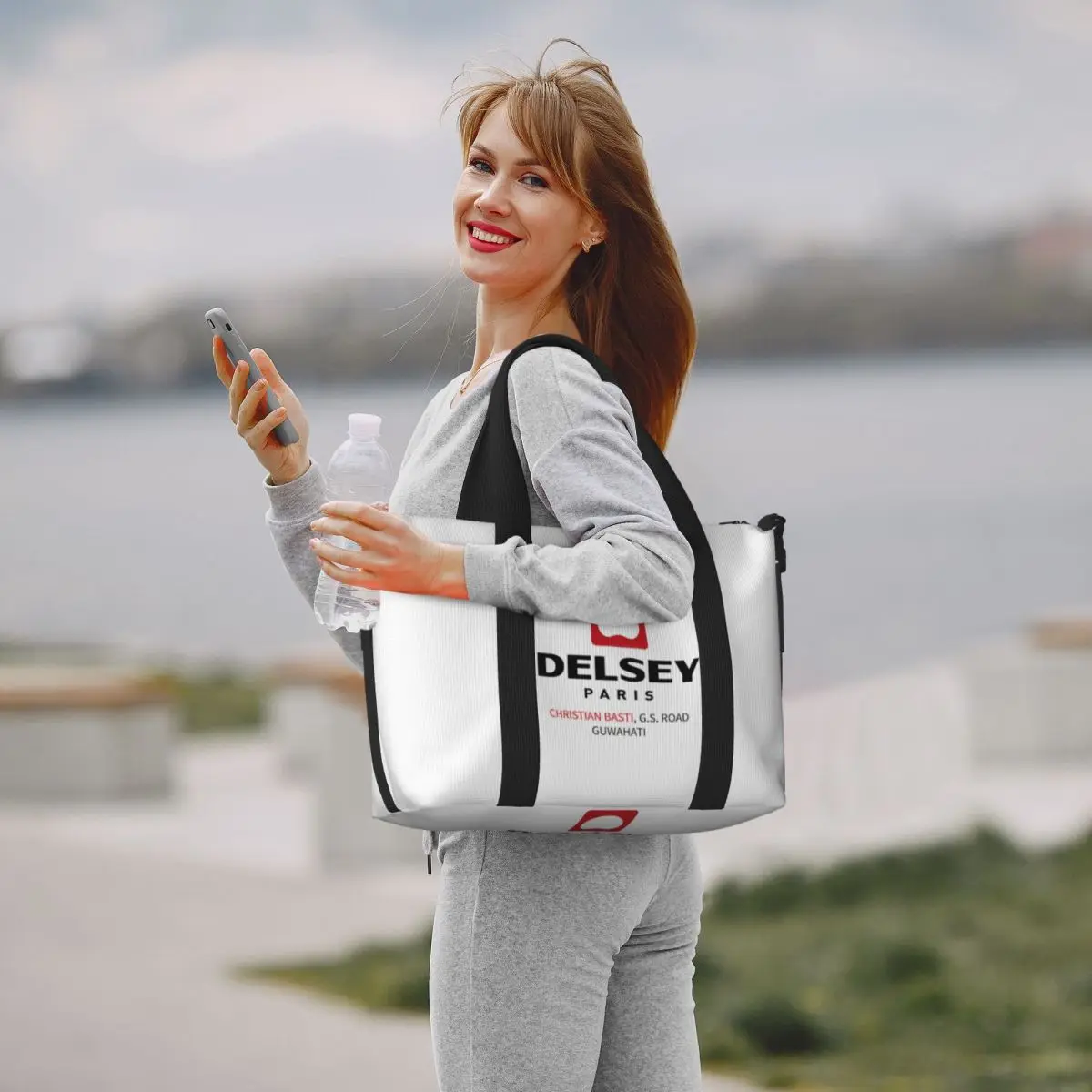 Large DELSEYS Tote Bag for Women Shoulder Shopper Beach Gym Travel Bag