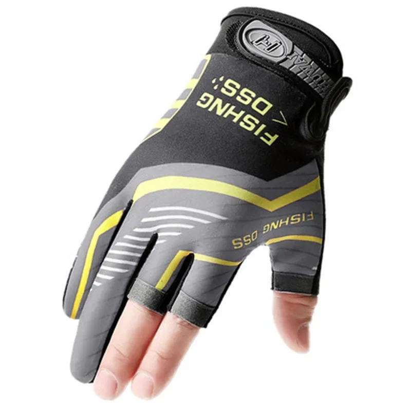 Fishing Cycling Gloves Men Summer Three Finger Cut