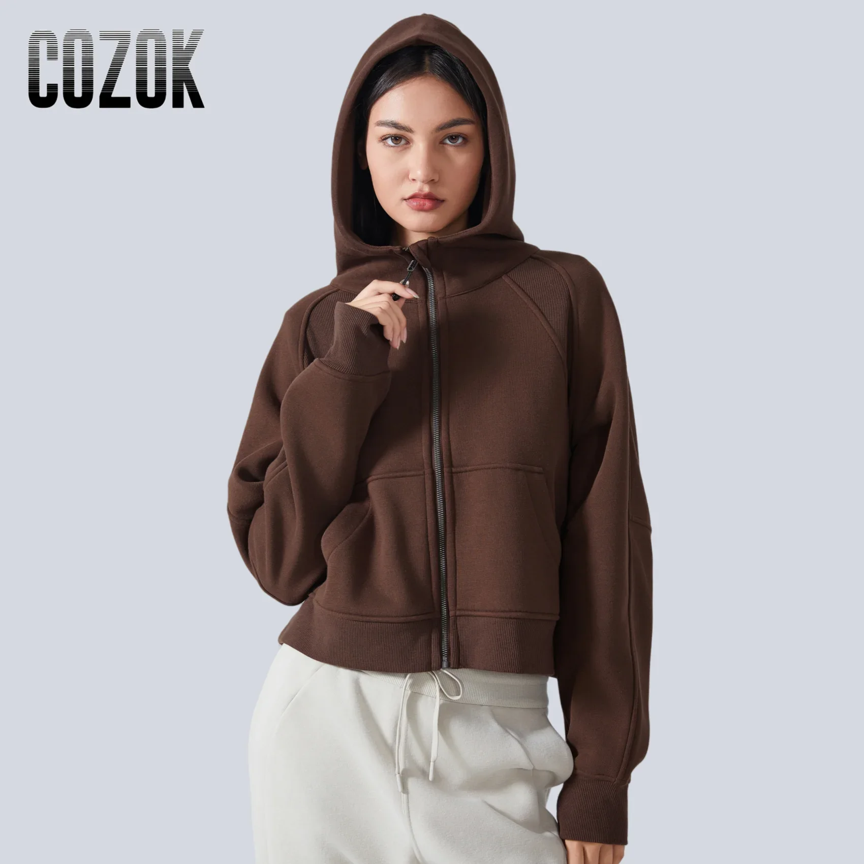 Warm Casual Women Hoodies Zipper Long Sleeve Top for  Zipper Jacket With Hood Coat Moletom Feminino