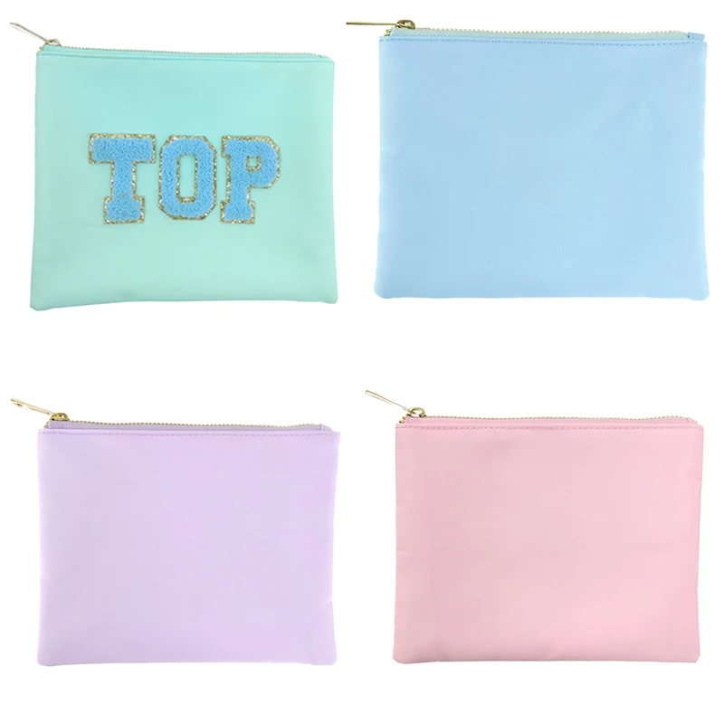 

Nylon Waterproof Personalized Custom Letter Print Women Cosmetic MakeUp Bag Beauty Toiletries Organizer Pencil Bags S M L