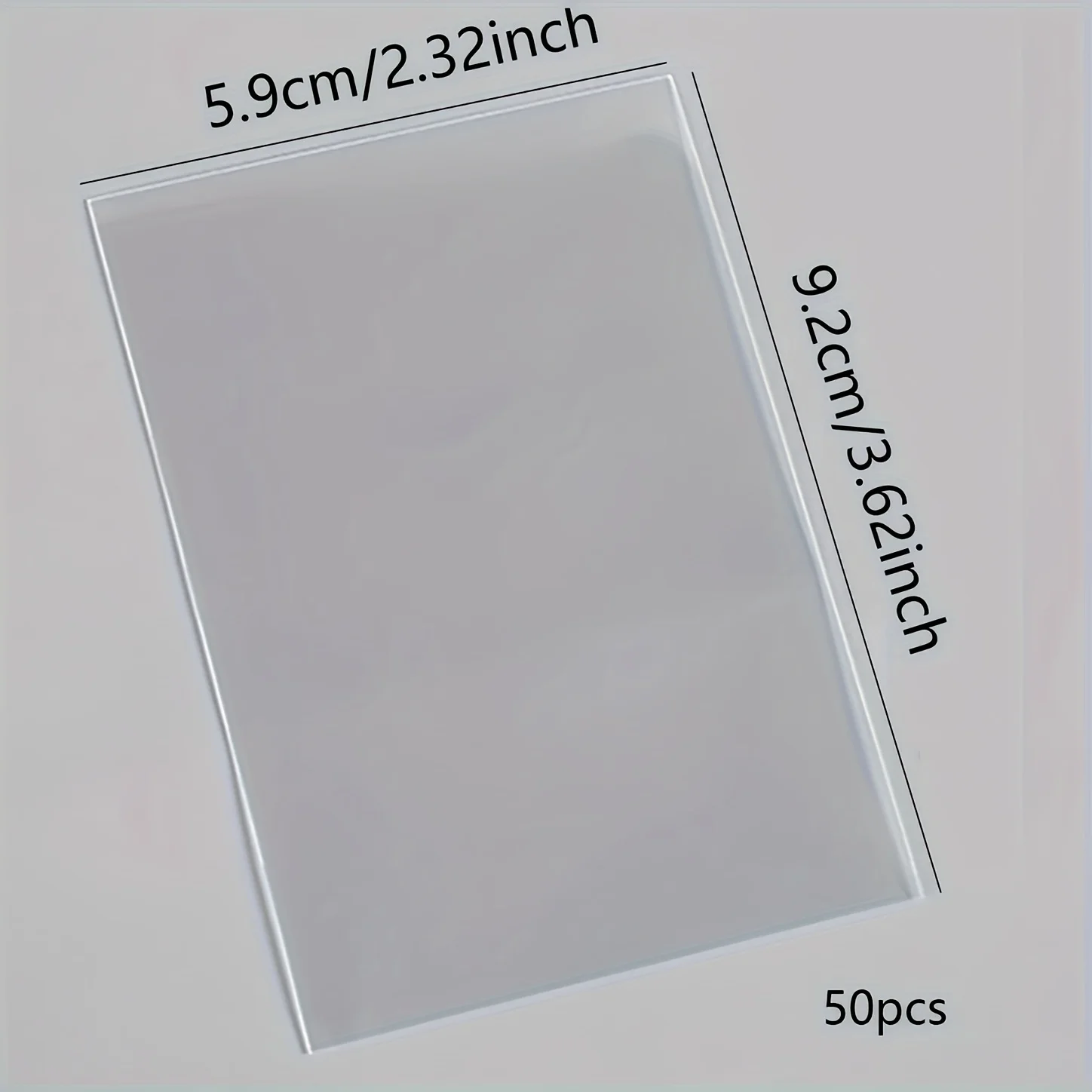 50pcs-Transparent Card Protective Bags, Postcard Protective Bags