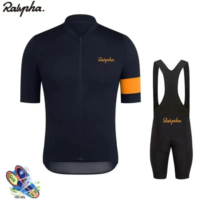 

Ralvpha Summer Cycling Jersey Set 2023 Man Short Sleeve Mountain Bike Cycling Wear Triathlon Bicycle Clothing MTB Bike Suits