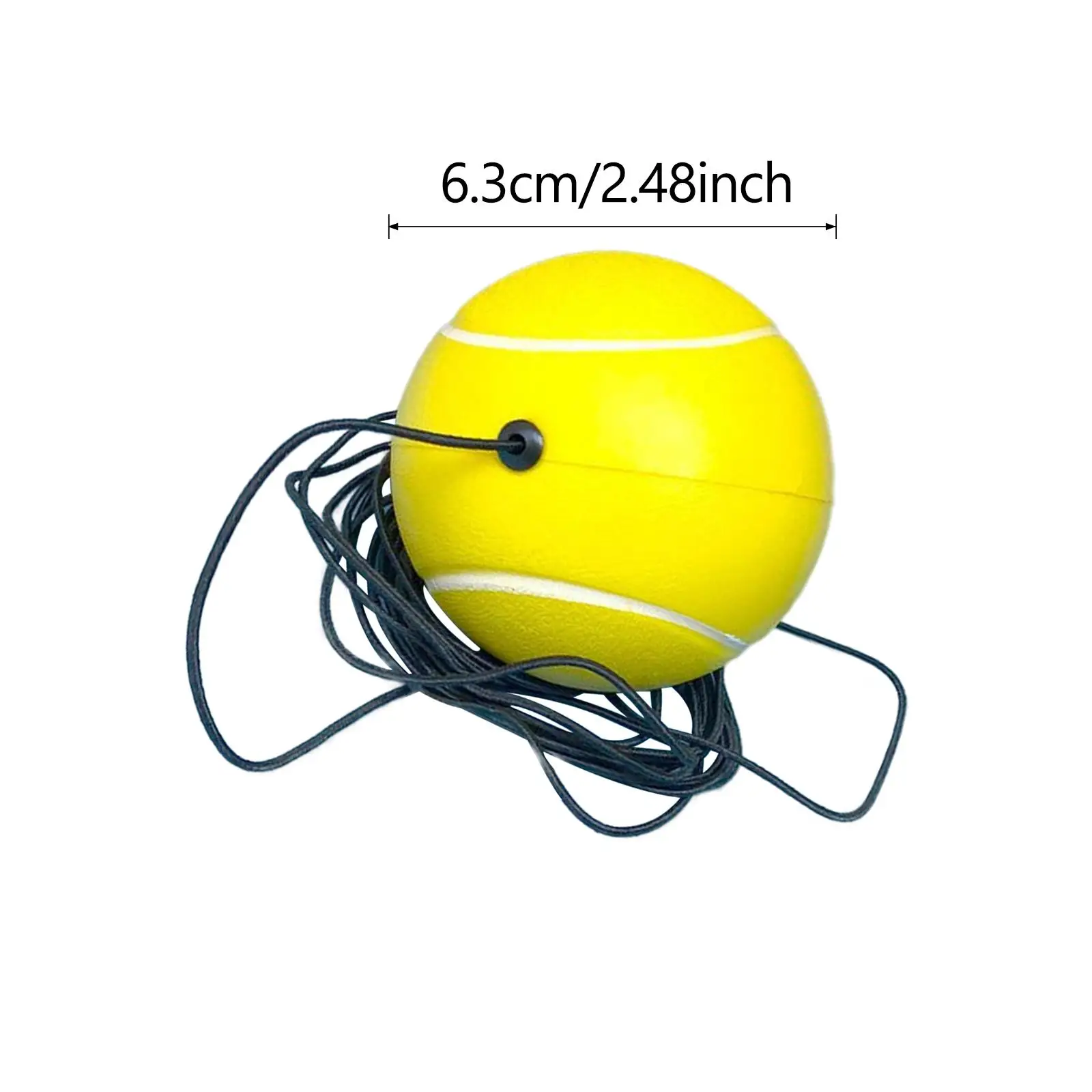 Durable Tennis Trainer Ball with Cord Tool Tennis Trainer Ball 63mm Replacement Training for Practice Beginner Players
