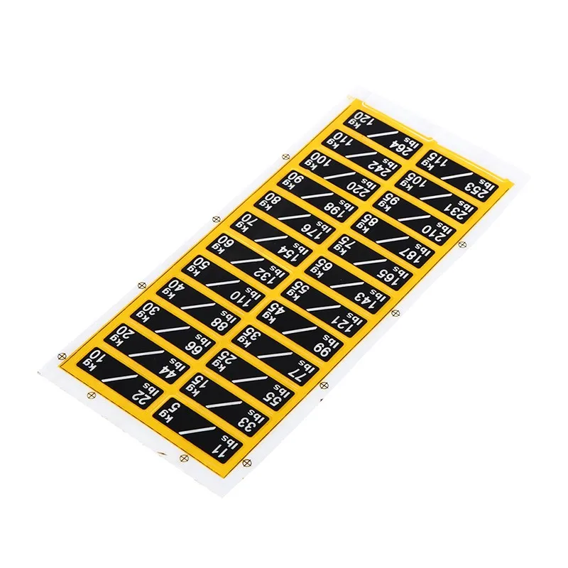 1sheet Weight Sticker Labels For Gym Equipment Accessories Power Equipment Label gym accessories