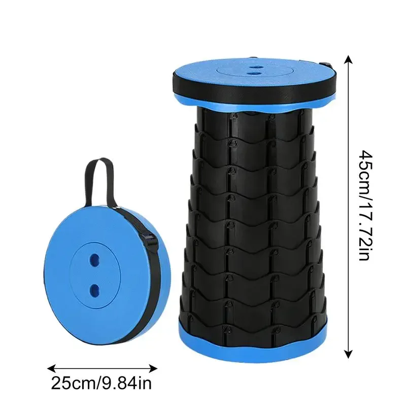 Outdoor Portable Barbecue Camping Fishing Telescopic Folding Stool Home Hand Carry Plastic Stool