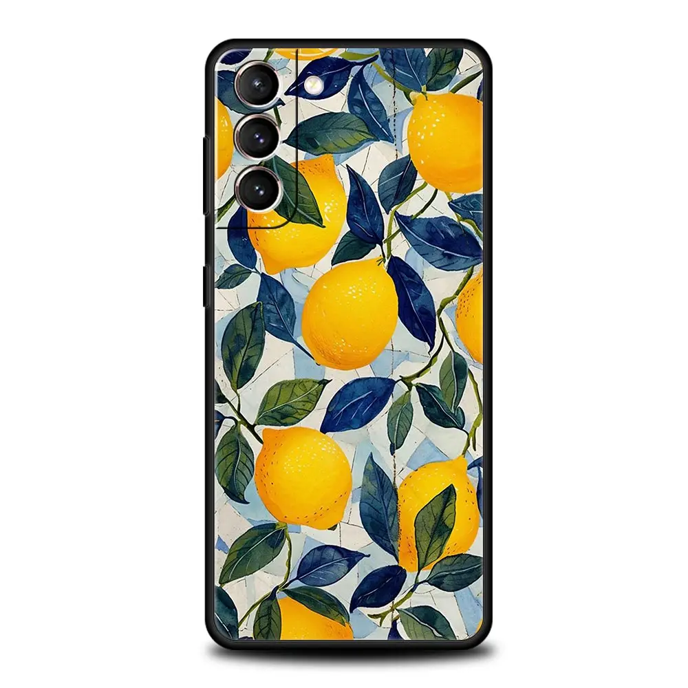 Retro Fruit Lemon Design Soft TPU Phone Case