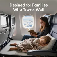 Lit d'avion pour tout-petits, rallonge de siège d'avion pour enfants, essentiels de voyage en avion, lit de voyage pliable pour tout-petits pour les longs trajets, nouveauté 6