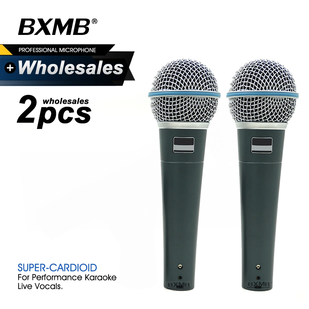 

2pcs/Lots BETA Professional Wired Microphone 58A Super-Cardioid Dynamic Mic For Karaoke Live Vocal Stage Performance