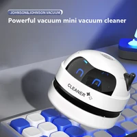 Desktop Vacuum Cleaner with Nozzle & Cleaning Brush USB Charging  Mini Desk Dust Vaccum Cleaner Good Gift For Kid Student Ofiice 2