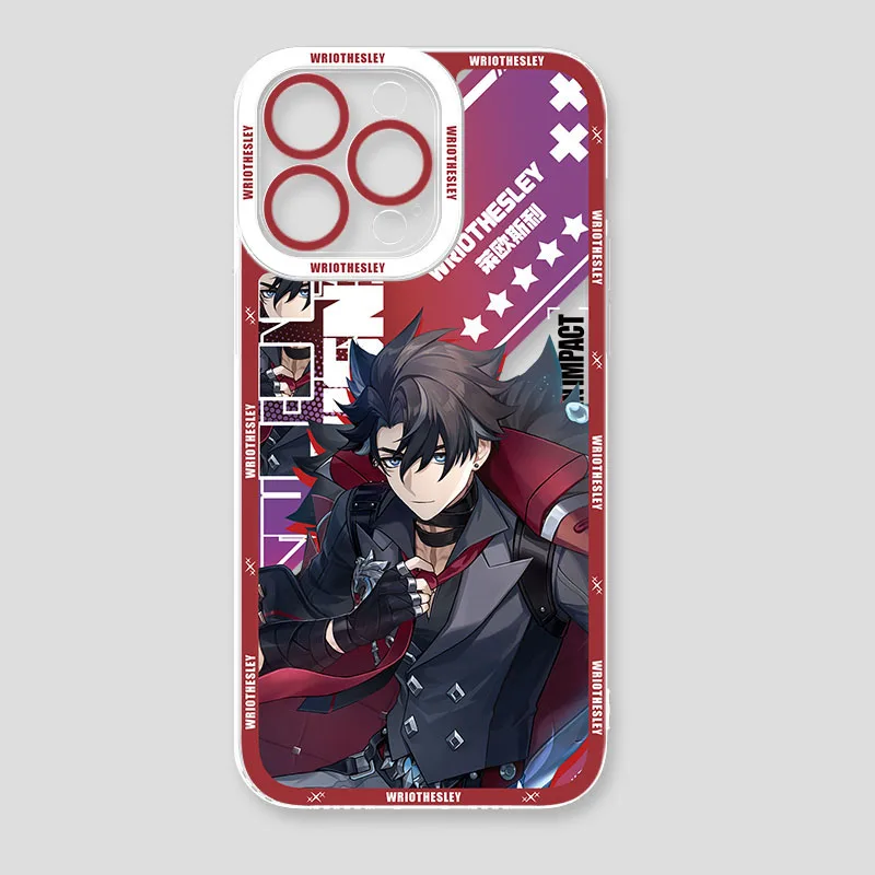 Stylish Genshin Impact Soft Silicone Clear Back Phone Case