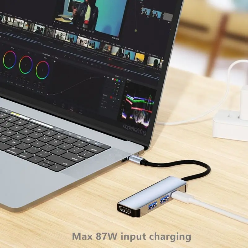รูปสินค้า USB-C 4K HDMI Hub ชาร์จเร็ว PD สำหรับ Macbook iPad Samsung