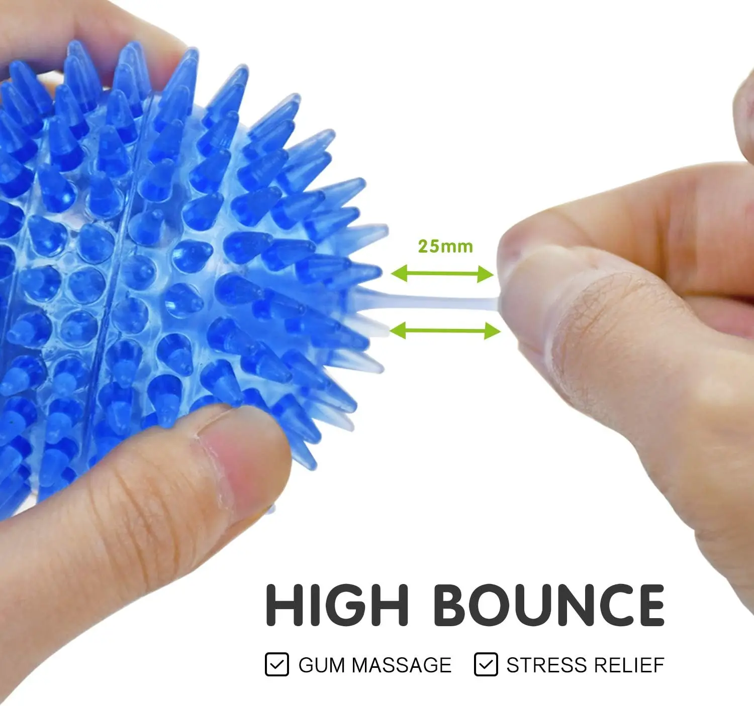 Fetch Spike Balls TPR Training Sounding Toys for Pet Small Dogs Puppy Rubber Bright Colors Chew Teething Tooth Cleaning Toys 3
