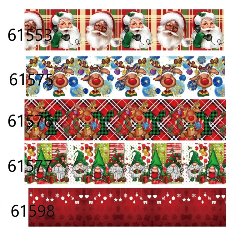 

(50 ярдов) оптовая продажа рождественских праздничных корсажных лент для бантов для шитья материалов ручной работы