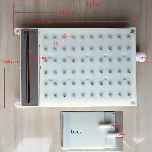 หัวฝักบัวสี่เหลี่ยม ABS ขนาด138x213มม. หัวฝักบัวแบบมีรูขนาด6*10อุปกรณ์เสริมหัวฝักบัวแบบหยดน้ำ 3