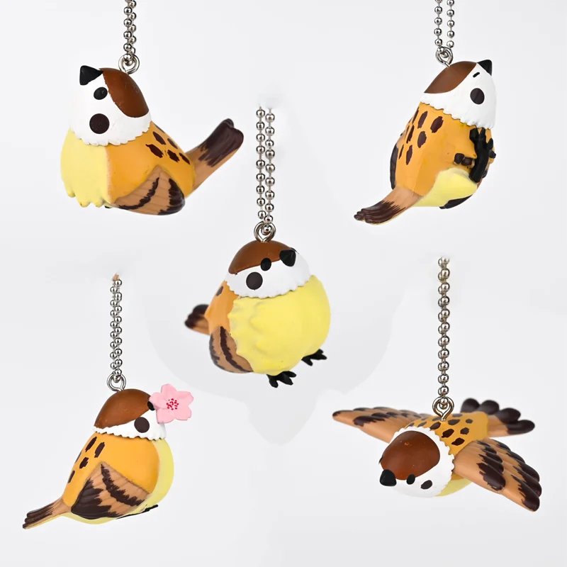 

Janpan Animal Models Spadger INSTOICK Capsule Toys QUALIA Bird Sparrow Daily Life Keychain Pendant Action Figure Anime Gift