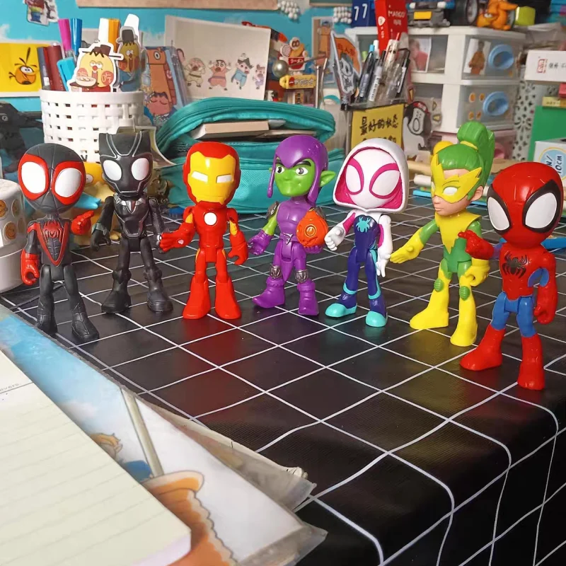 

Hasbro Marvel Action Figure Spidey And His Amazing Friends Spiderman Miles Morales Toys Car 4inch Ghost-Spider Toy Gifts