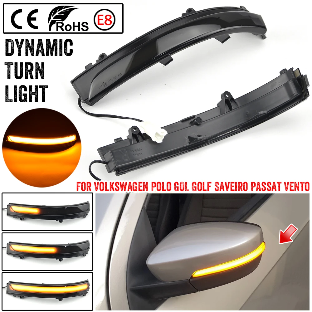 Dynamic Blinker Side Wing Mirror Turn Signal Light Indicator For VW