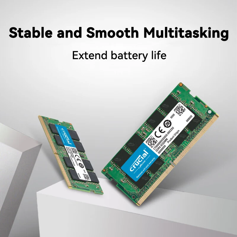 Crucial Laptop Memory DDR4 3200MHz 8GB 16GB 32GB RAM 260pin SO