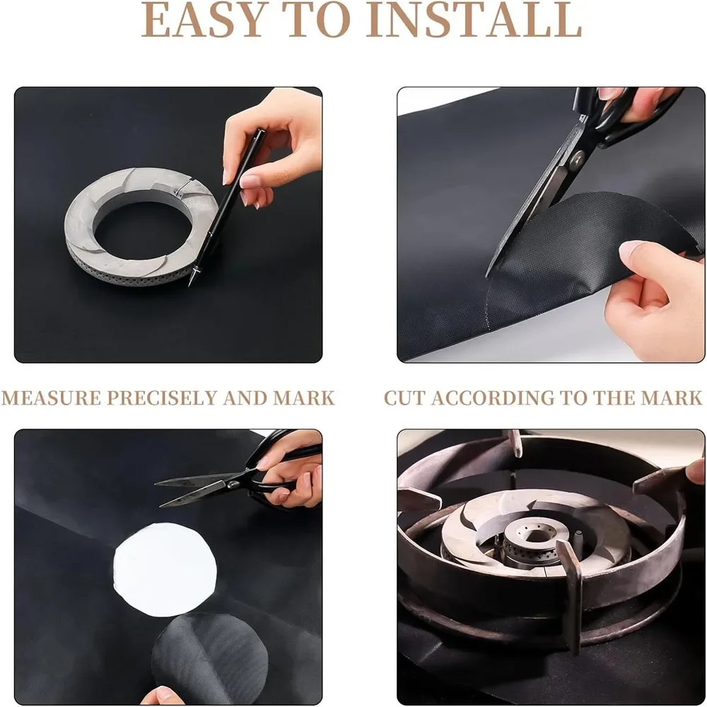 Oven Liners for Bottom of Electric Gas Oven Reusable Non-Stick Teflon Protector Mat Heat Resistant 33X40cm oven liners