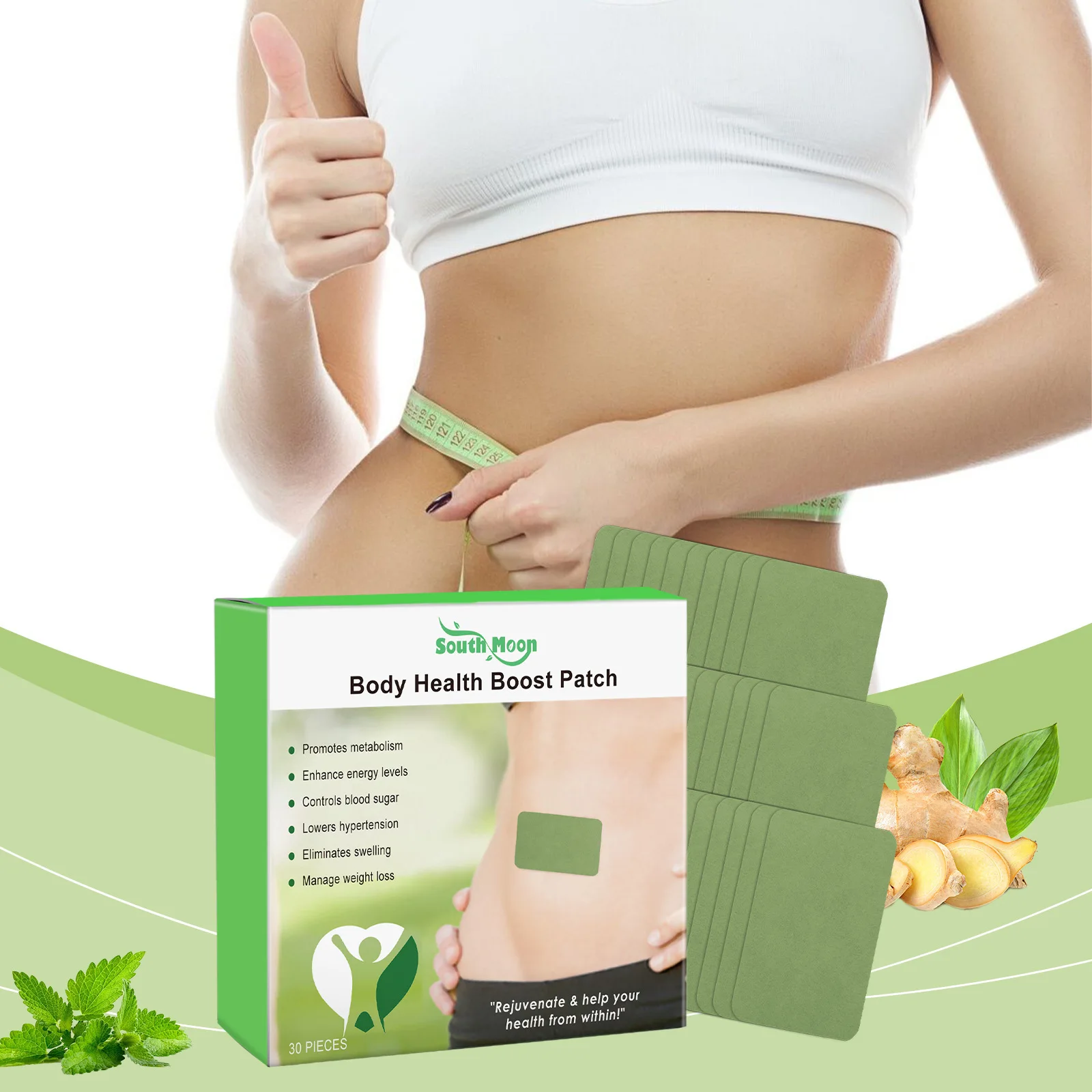 Belly Slimming Patch Waist Shaping Tighten Help Digestion Improve Stomach Enhance Energy Body Health Control Detox Navel Sticker
