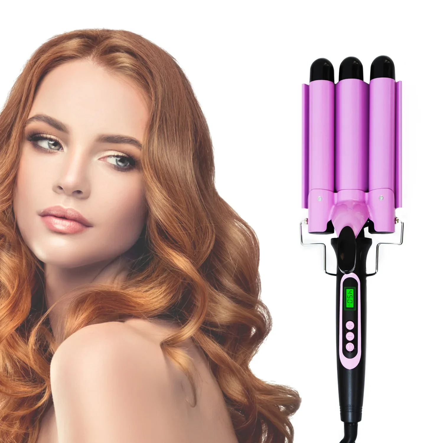 

Щипцы для завивки с 3 трубками, гофрированная керамическая плойка с 3 трубками