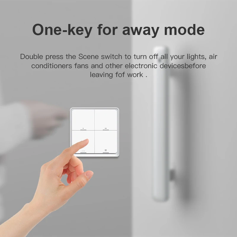 Smart Switch Tuya 4 Gang ZigBee Wireless 12 Scenario Smart Switch Push Button Controller Automation APP Control Keyboard Scene Sticker Panel