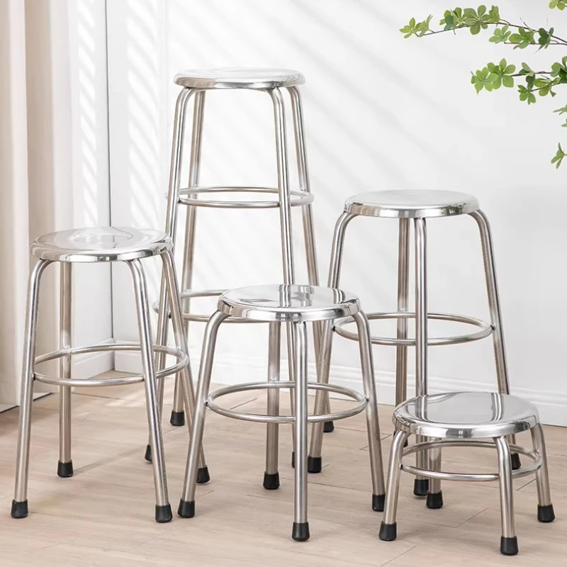 Sgabello Rotondo in Acciaio Inox 304 per Bar e Ristoranti