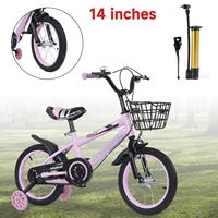 Vélo pour enfant de 14 pouces avec siège réglable et roues auxiliaires, vélo enfant pour apprendre à rouler 1