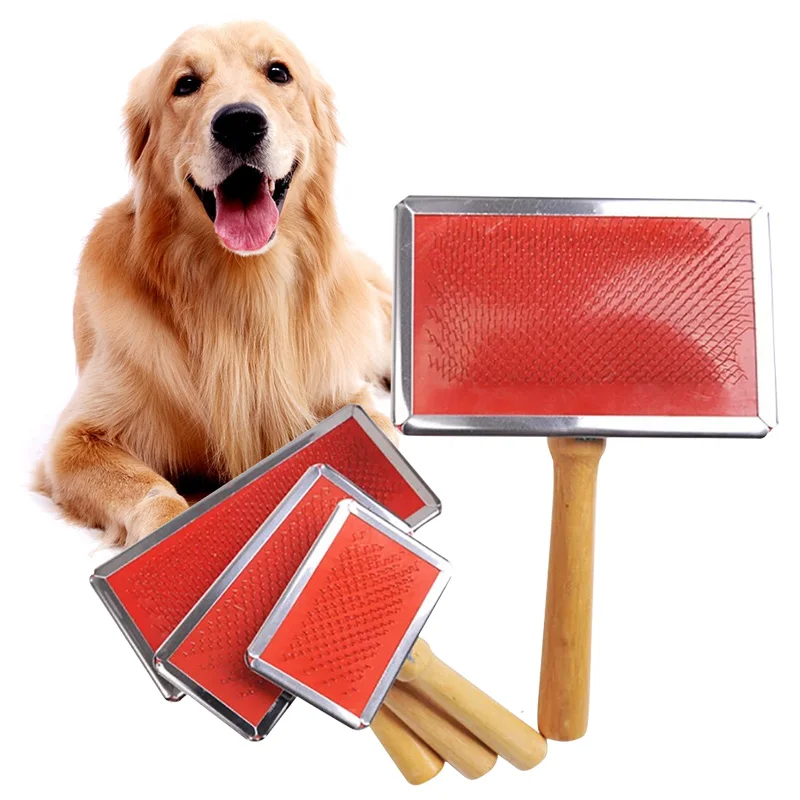 1pc Pet Wooden Handle Hair Comb Dog Needle Comb Cat Grooming Brush Rug