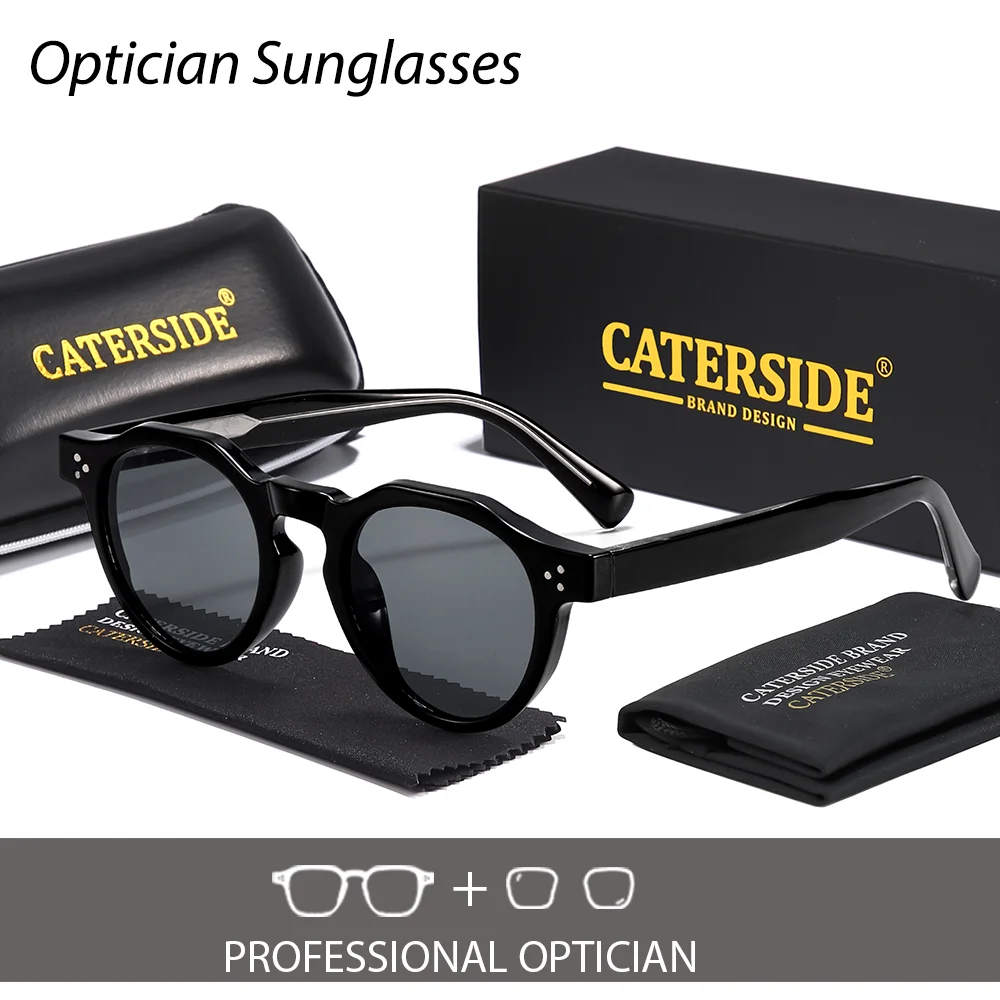CATERSIDE Herren-Hyperopie-optische Sonnenbrille, runder Rahmen, Myopie-Rezeptbrille, private, maßgeschneiderte Outdoor-Brille, UV400 – Detail 5
