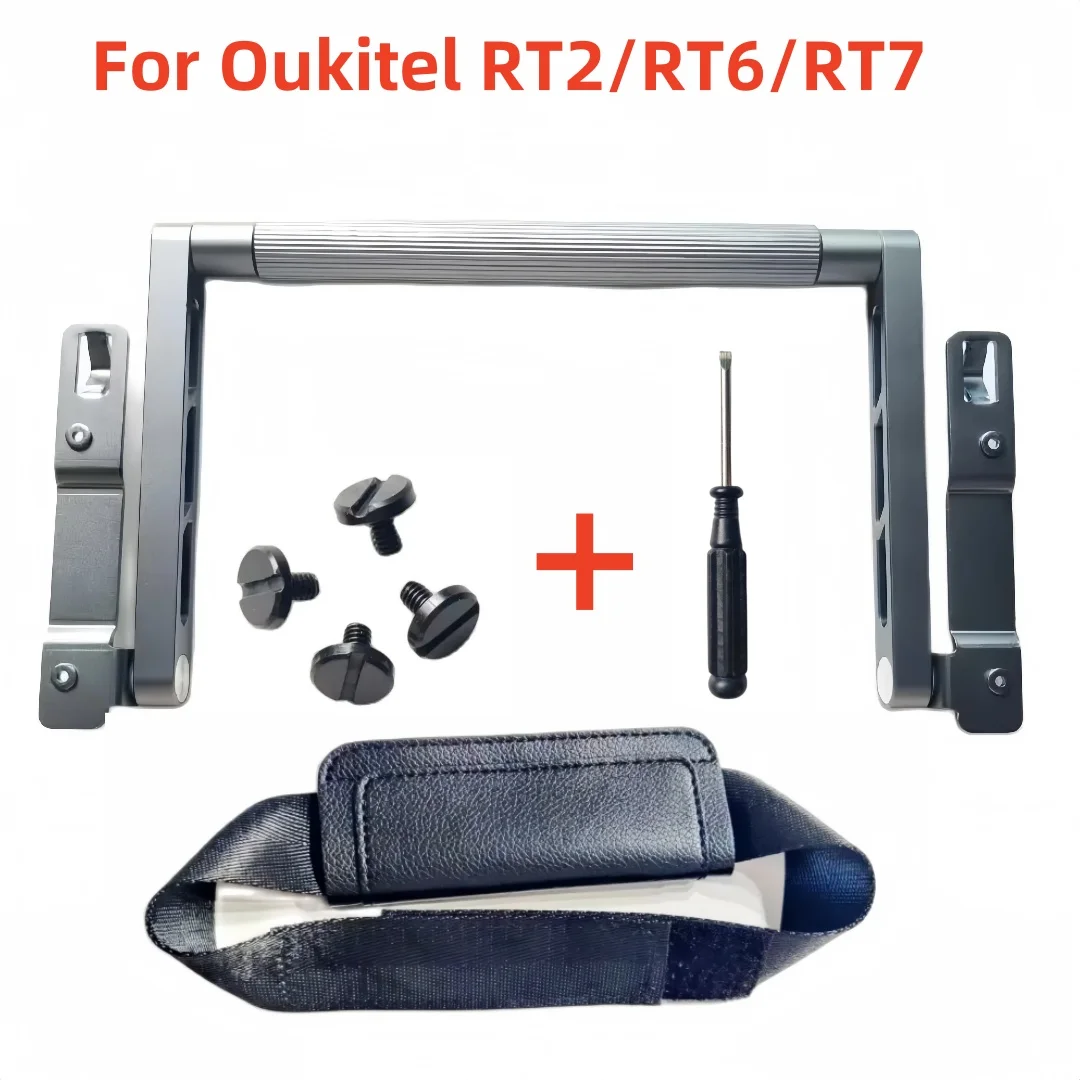 Luxo Original à Prova de Choque de Alumínio Tablet Stand Estojo de Couro Portátil Robusto Tampa para Oukitel Rt2 Rt6 Rt7