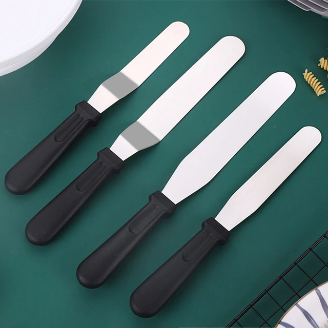 Spatula krim lapisan es baja tahan karat 27cm, pisau penghalus dekorasi  kue, peralatan dapur untuk memanggang mentega kue - AliExpress