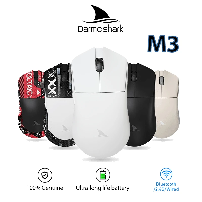 

Мышь компьютерная беспроводная Darmoshark M3, 2,4 ГГц, 26000 к DPI, 2 кГц