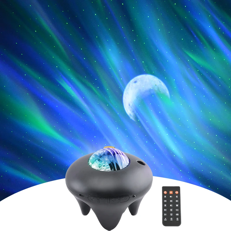 Romantic Northern Lights Aurora Projector Starry Sky Night Light Star Moon Lamp With Speaker Bedroom Party Decor Gift Christmas
