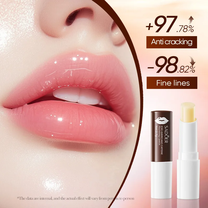 SADOER Caffeine Moisturizing Lipstick Anti Cracking Plump Lips Hydrating Brightening Nourishing Lip Balm Lip Lip Plumper
