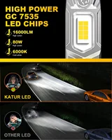 Katur 2Pcs H1 LED Bulbs Super Bright High Beam H1 Car LED Head Fog Lights Fanless 6000K White 12V Mini Size - Image 4