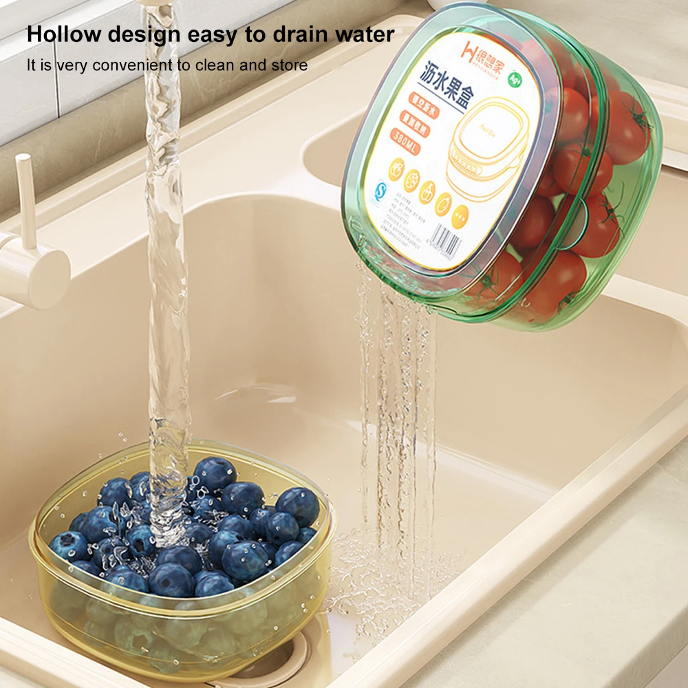 Home Kitchen Drain Basket Vegetable Basket Plastic Double-layer Drain Home Vegetable Basin Fruit Plate Japanese Light Luxury