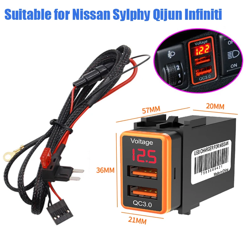

Адаптер быстрой зарядки Qc3.0, 2 Usb-порта, 1 шт.