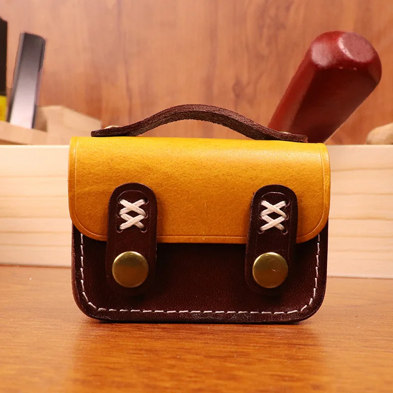 Bluetooth Earphones Bag for AirPods Pro 2 with Removable Lanyard Handcrafted Leather Earbud Cover Shockproof Protective Case