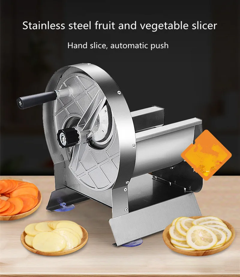 Description Picture 3 of itemManual Stainless Steel Fruit Vegetable Slicer Cheese Potato Fruit Carrot Lemon Vegetables Slicer Kitchen Cabbage Sausage Slicer