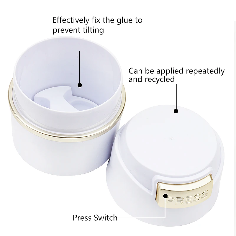 1pcs Eyelash Glue Storage Tank Container Lash Lifting Individual Adhesive Stand Storage Jar Eyelashes Extension Makeup Tool