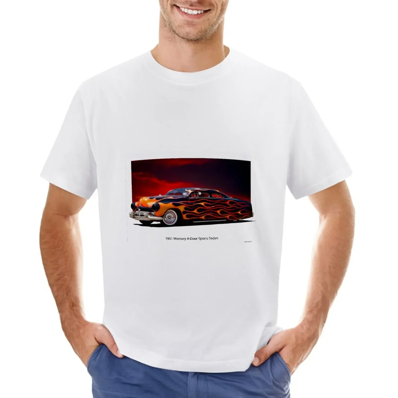 

1951 Mercury Custom Sports Sedan T-Shirt Aesthetic clothing cute tops boys animal print sports fans men workout shirt