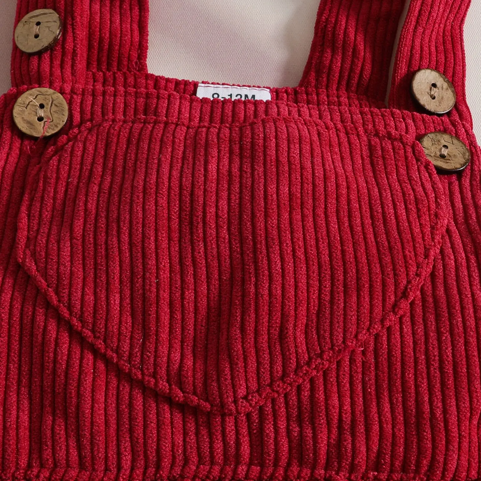 소녀 하트 복장 가을 겨울 하트 인쇄 Bodysuit 와인 코듀로이 드레스 소녀 의류 세트